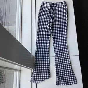 Shein Gingham flare pants | Size XS